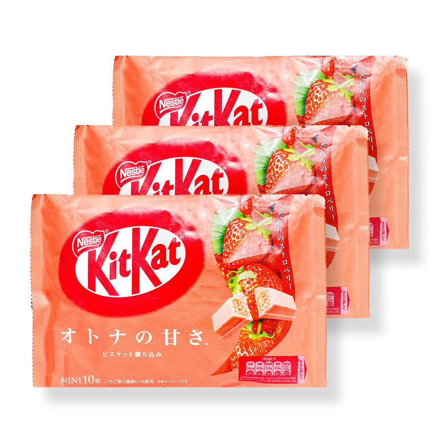 Japanese Kit Kat: Strawberry Otona no Amasa (3-Pack)