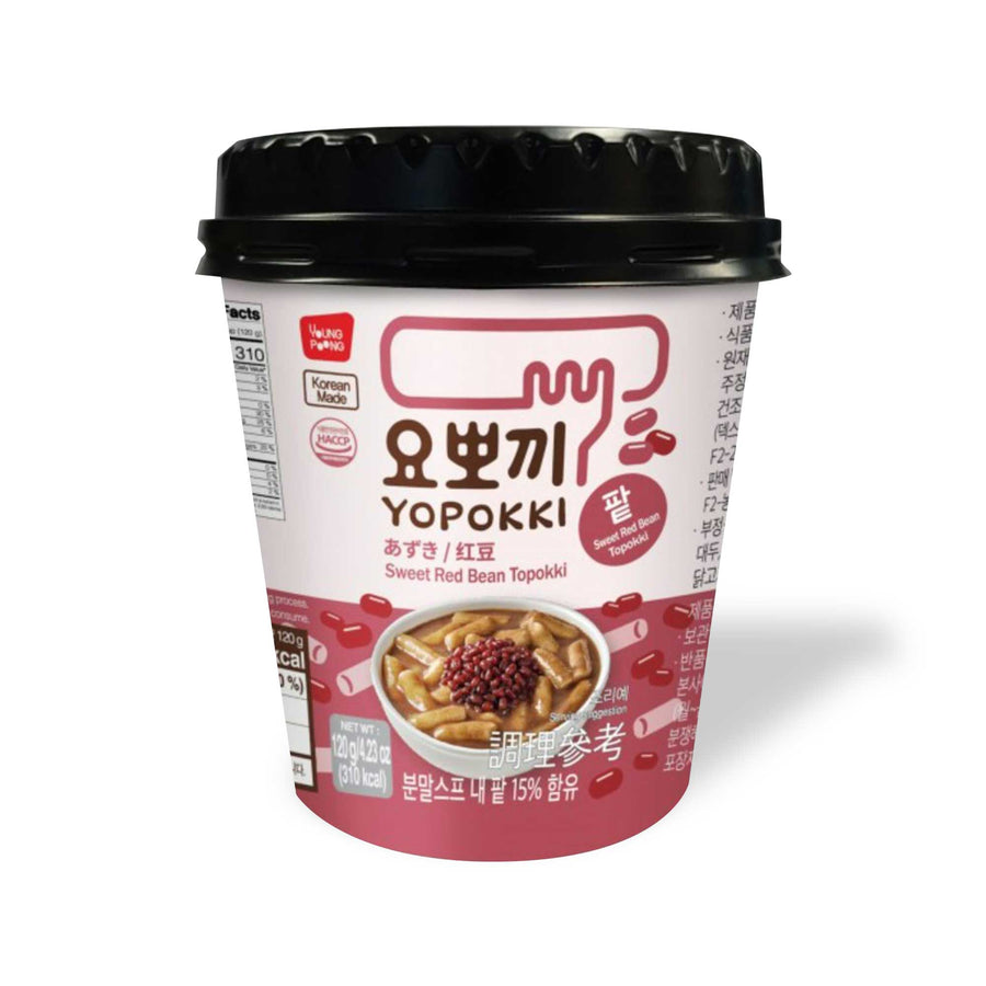 Yopokki Instant Tteokbokki Rice Cake Cup: Sweet Red Bean