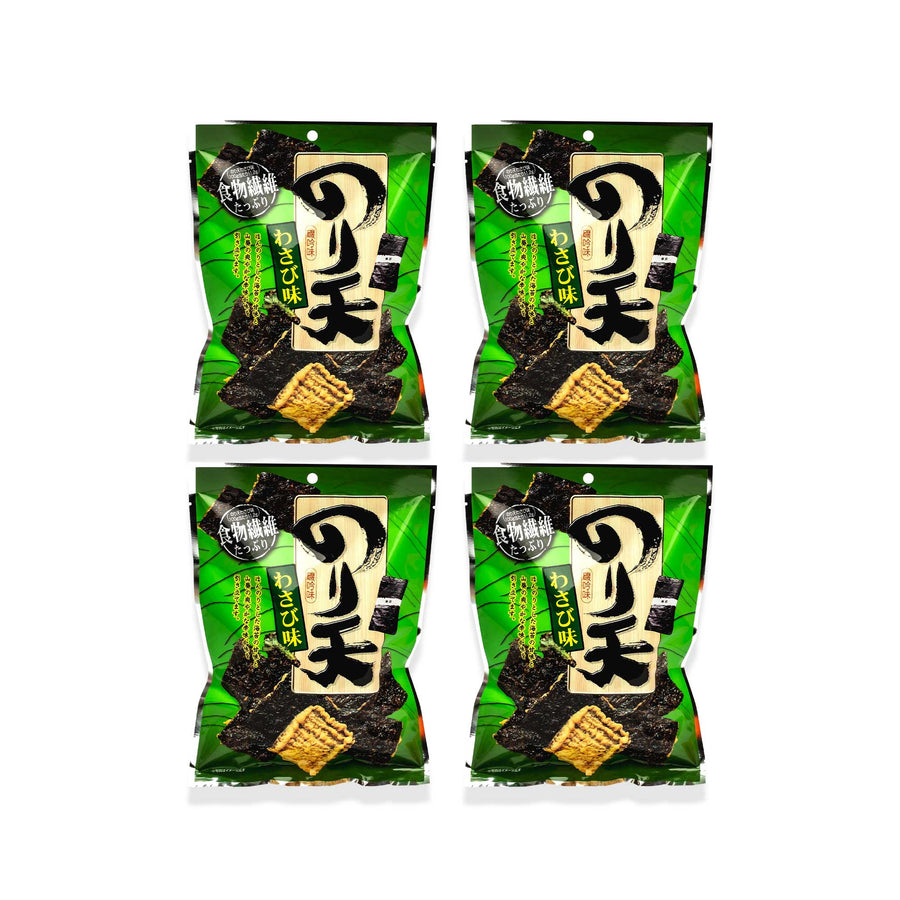 Ohgiya Noriten Seaweed Tempura Chips: Wasabi 4 Pack
