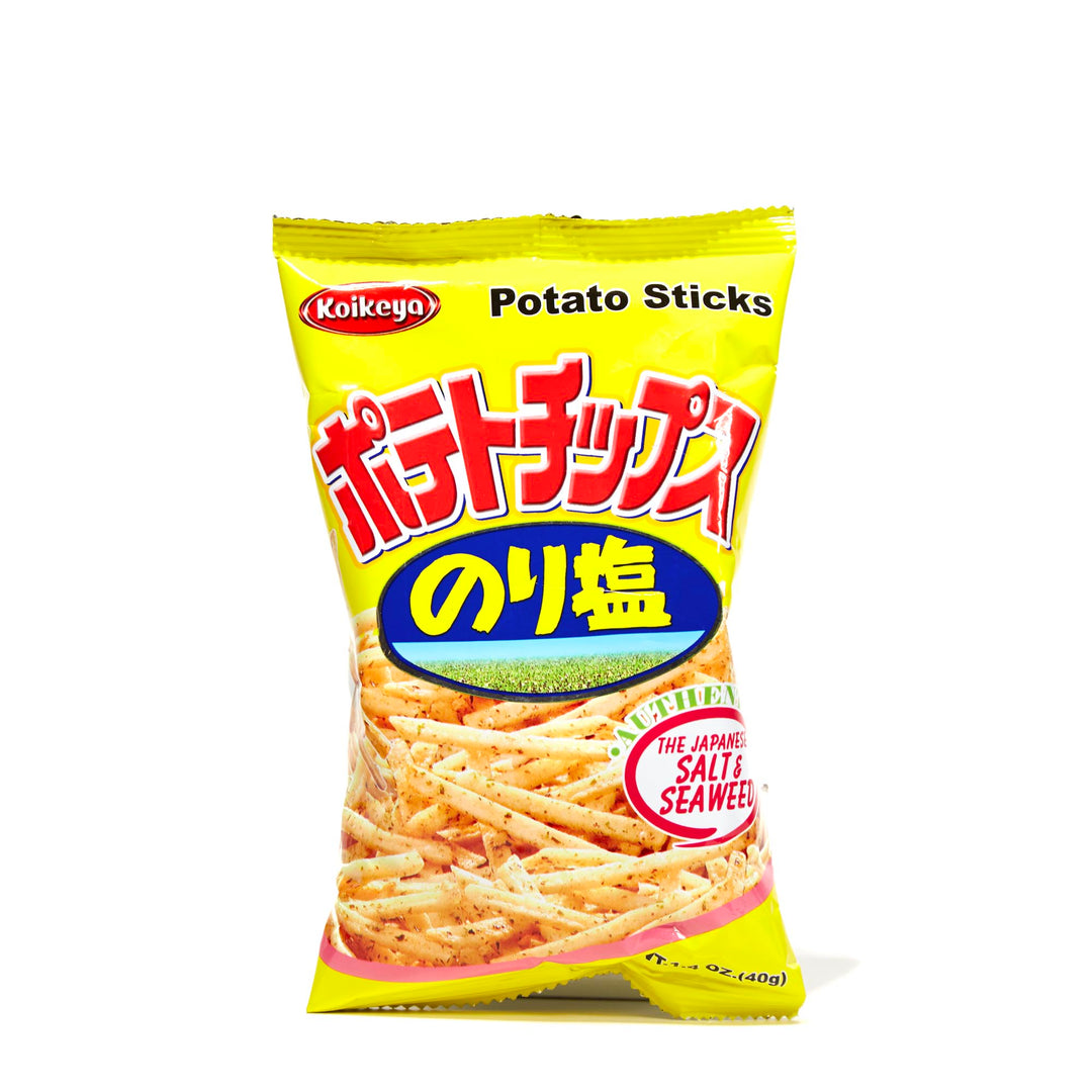 Koikeya Potato Sticks: Norishio Seaweed on a white background.