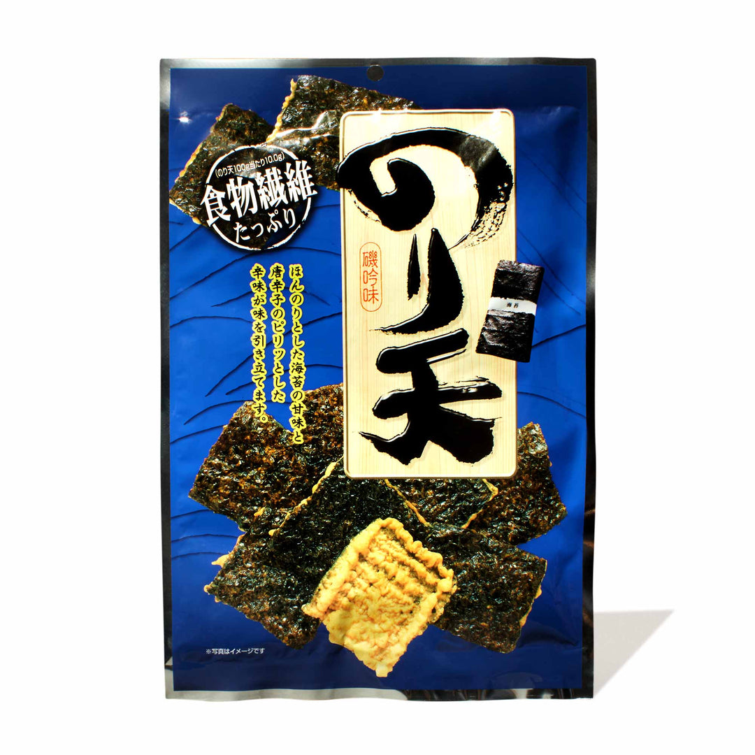 A package of Ohgiya Noriten Seaweed Tempura Chips: Original on a white background.