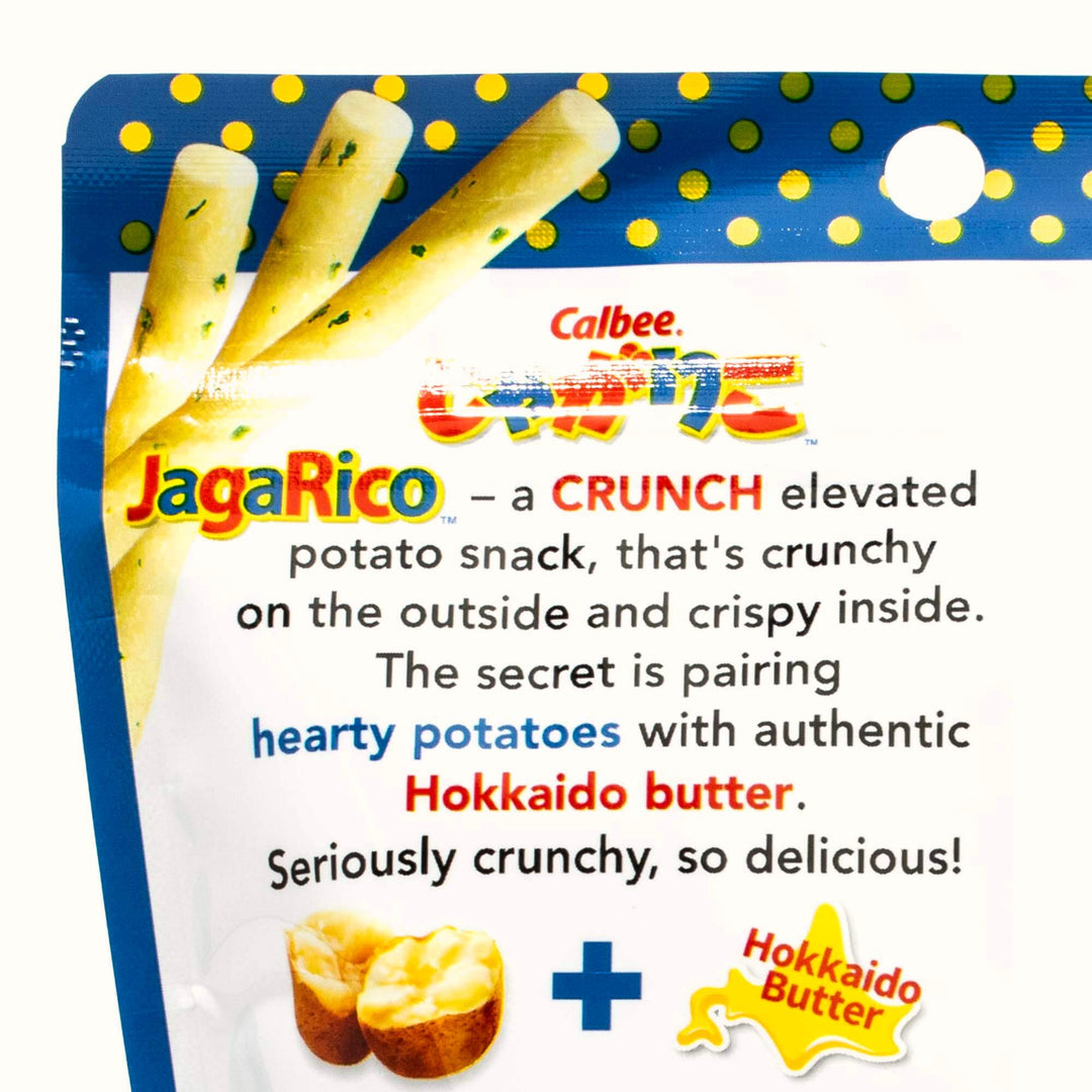 A package of Calbee Jagarico: Hokkaido Butter potato chips.
