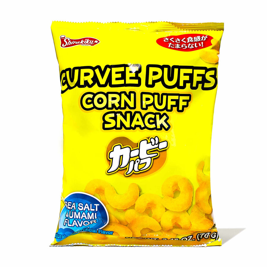Shirakiku Curvee Corn Puffs: Sea Salt & Umami