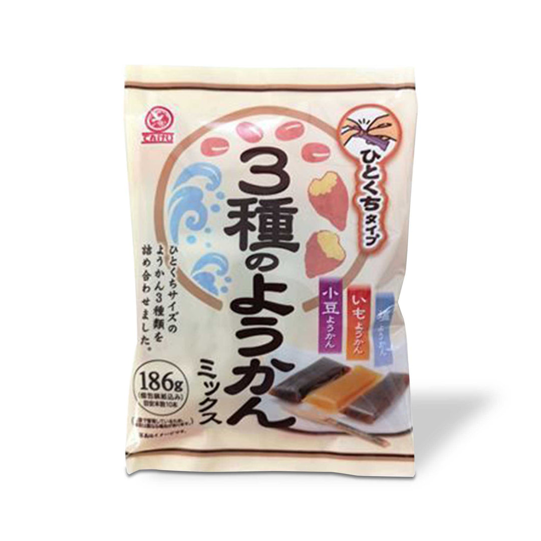 A bag of Tenkei Assorted Yokan Mix snacks on a white background.