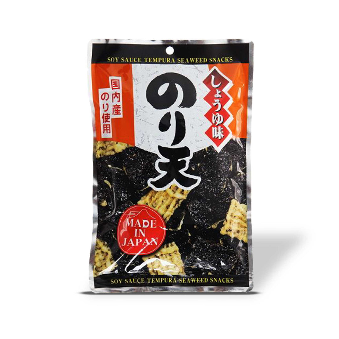 A bag of Daiko Noriten Seaweed Tempura Chips: Soy Sauce on a white background.