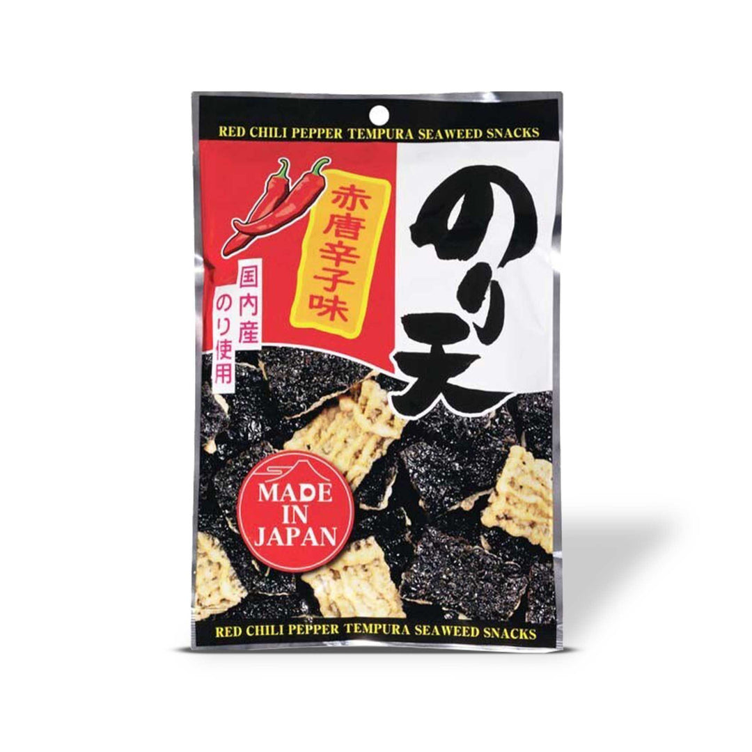A bag of Daiko Noriten Seaweed Tempura Chips: Red Pepper with Daiko writing on it.
