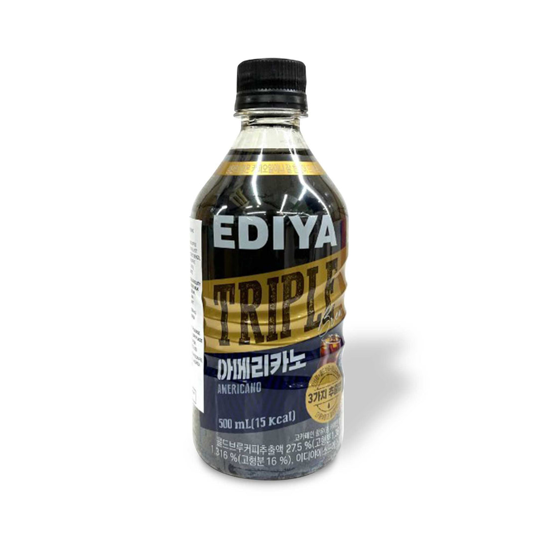 A bottle of Ediya Triple Korean Coffee: Americano from the brand Ediya.
