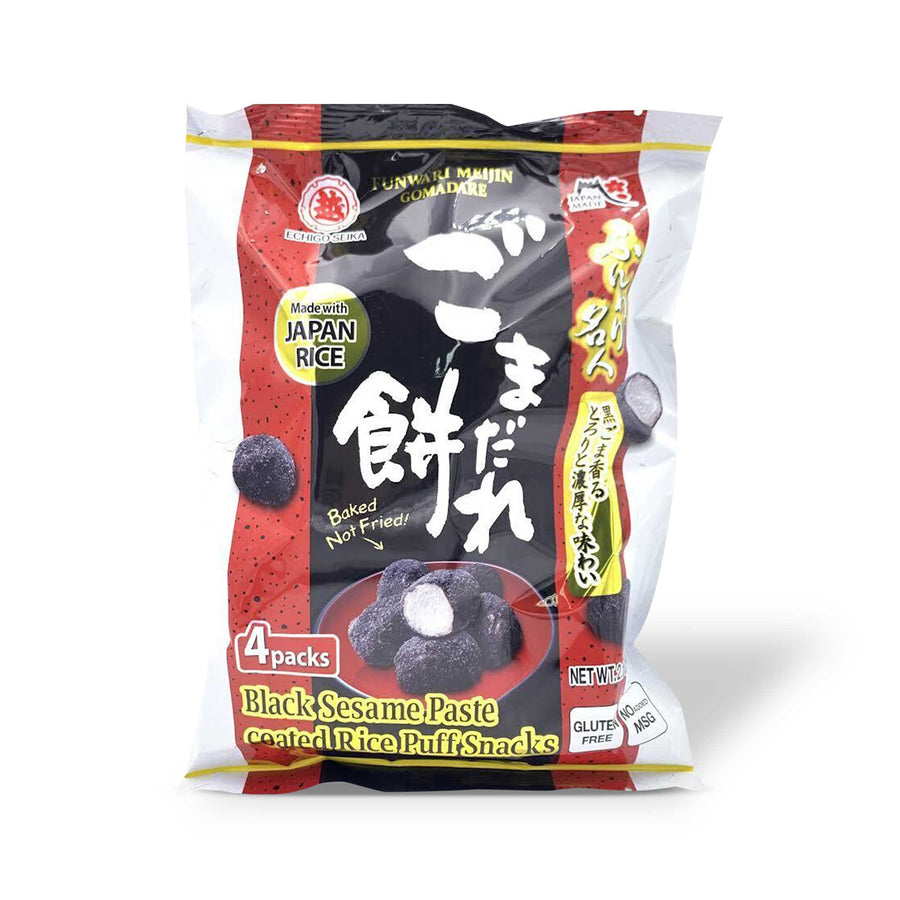 Funwari Meijin Mochi Puffs: Rich Black Sesame