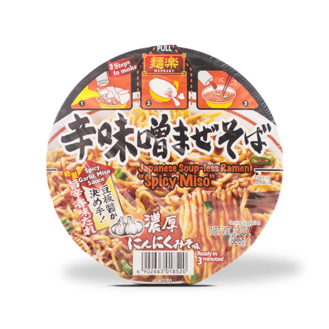 Hikari Menraku Ramen Bowl with Japanese noodles in a plastic container.