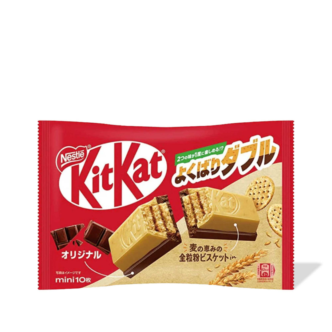 Indulge in the irresistible deliciousness of Nestle Japan's Japanese Kit Kat: Chocolate Cookie Double Layer, featuring a double layer of rich chocolate cookie goodness.