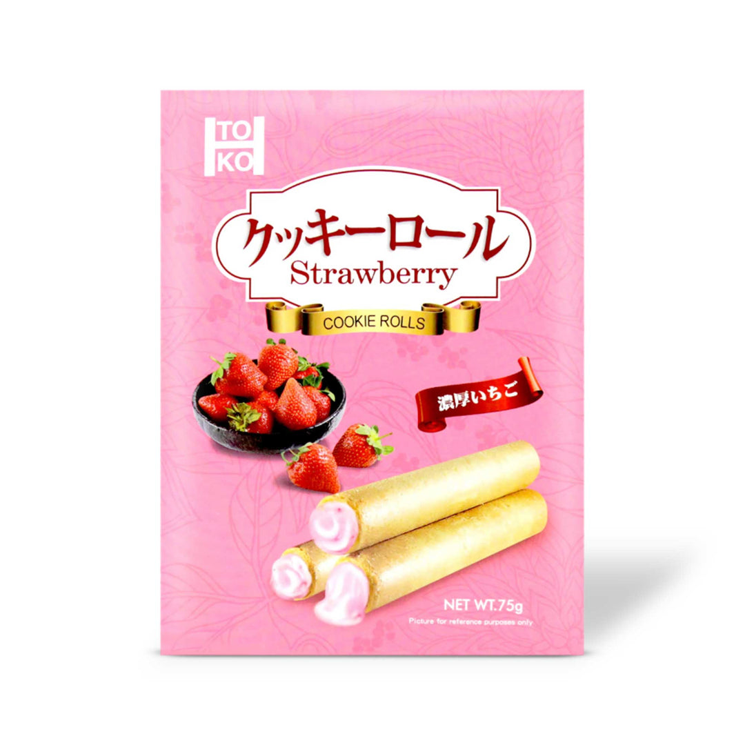 Yummy Toko Strawberry ice cream in a pink package.