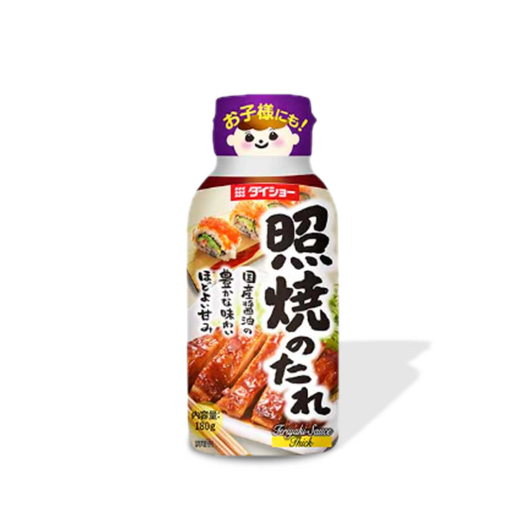 A bottle of Daisho Teriyaki Sauce on a white background.