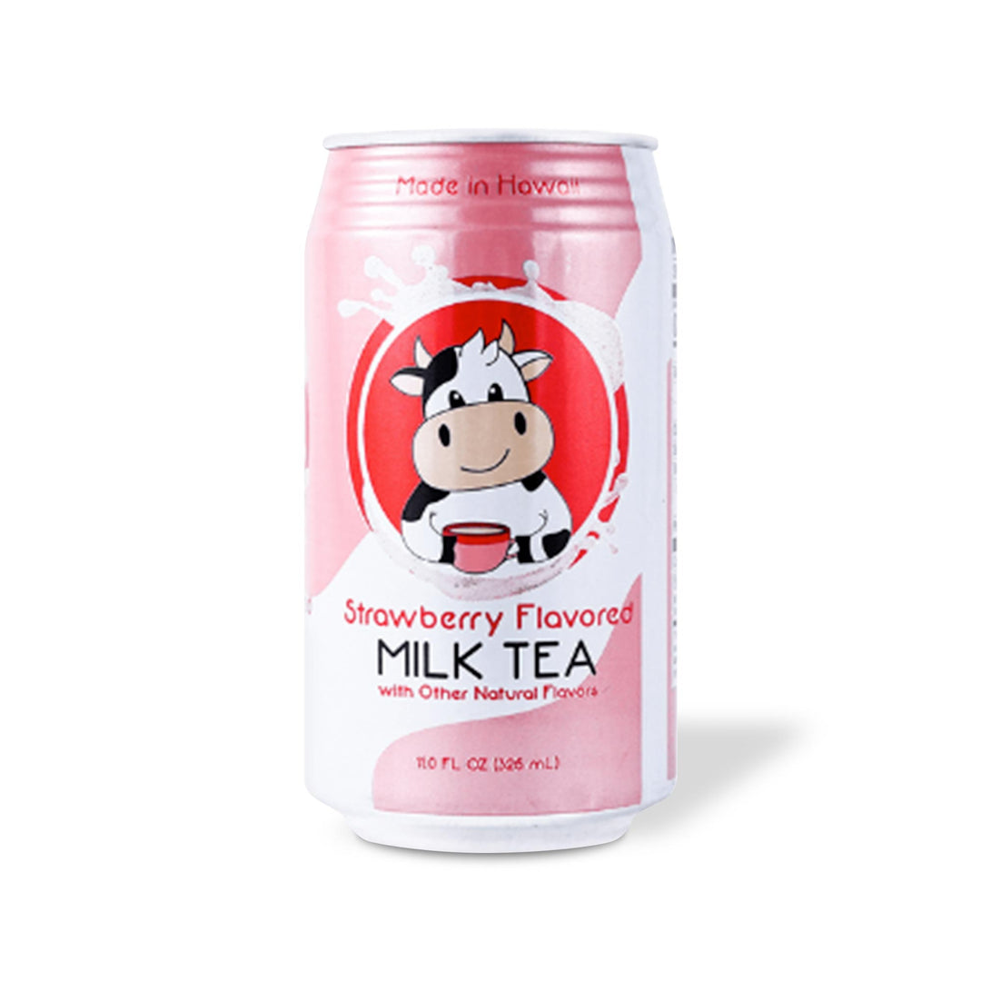 A can of Itoen Strawberry Milk Tea on a white background.
