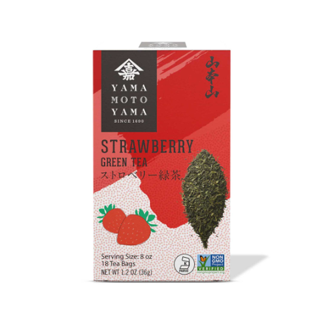 Yamamotoyama premium strawberry green tea.