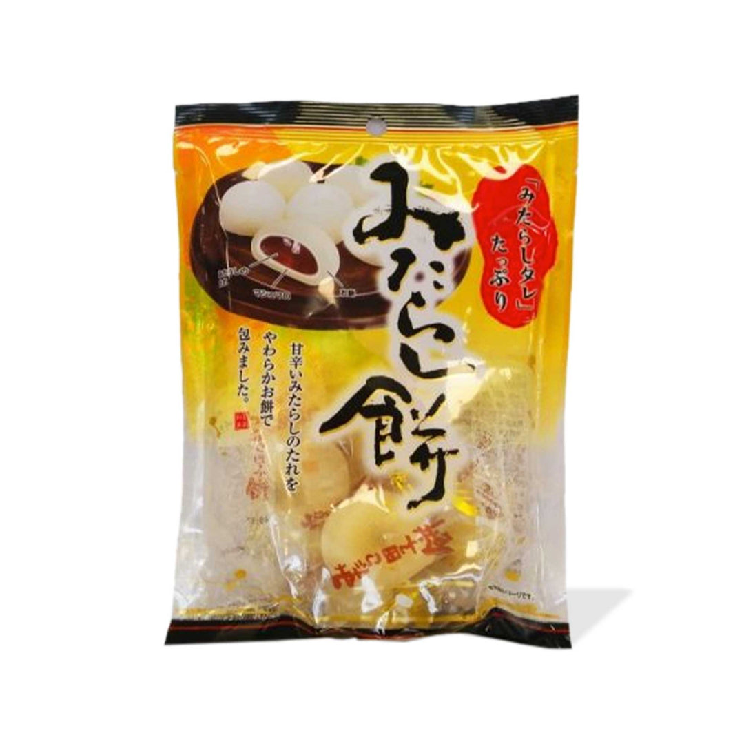 A package of Kubota Mochi: Mitarashi Sweet Soy Glaze on a white background.