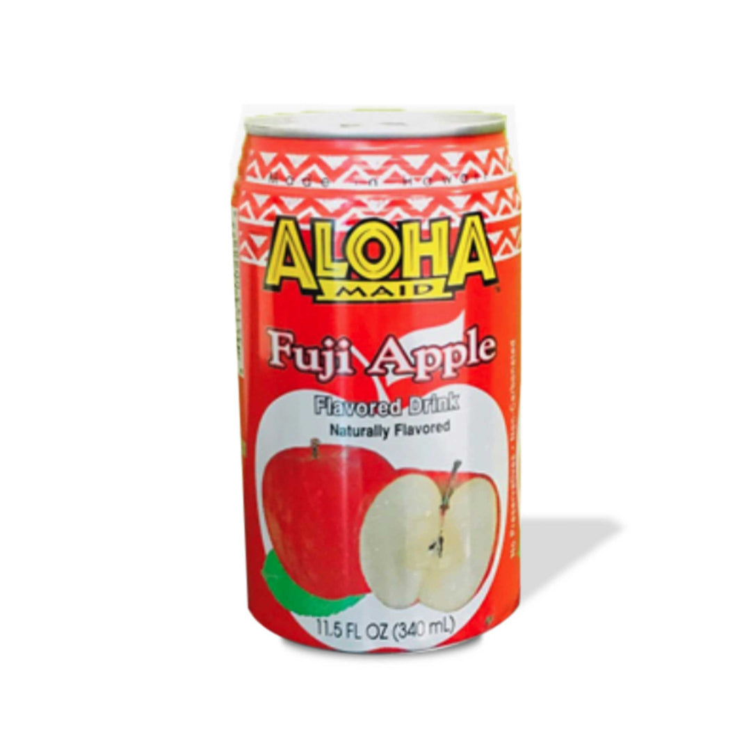 A red can of Itoen Aloha Maid Fuji Apple juice.