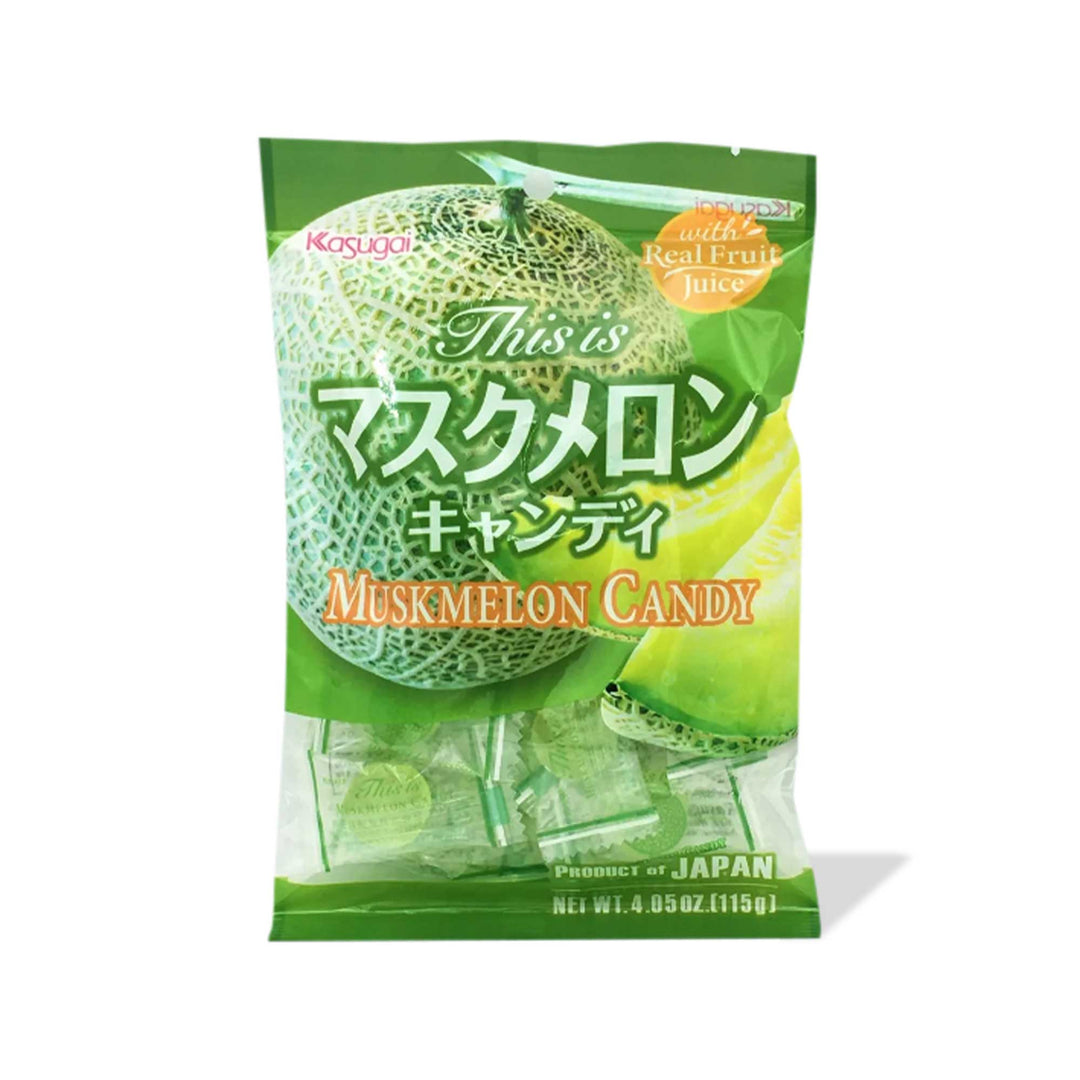 A bag of Kasugai Musk Melon Hard Candies.