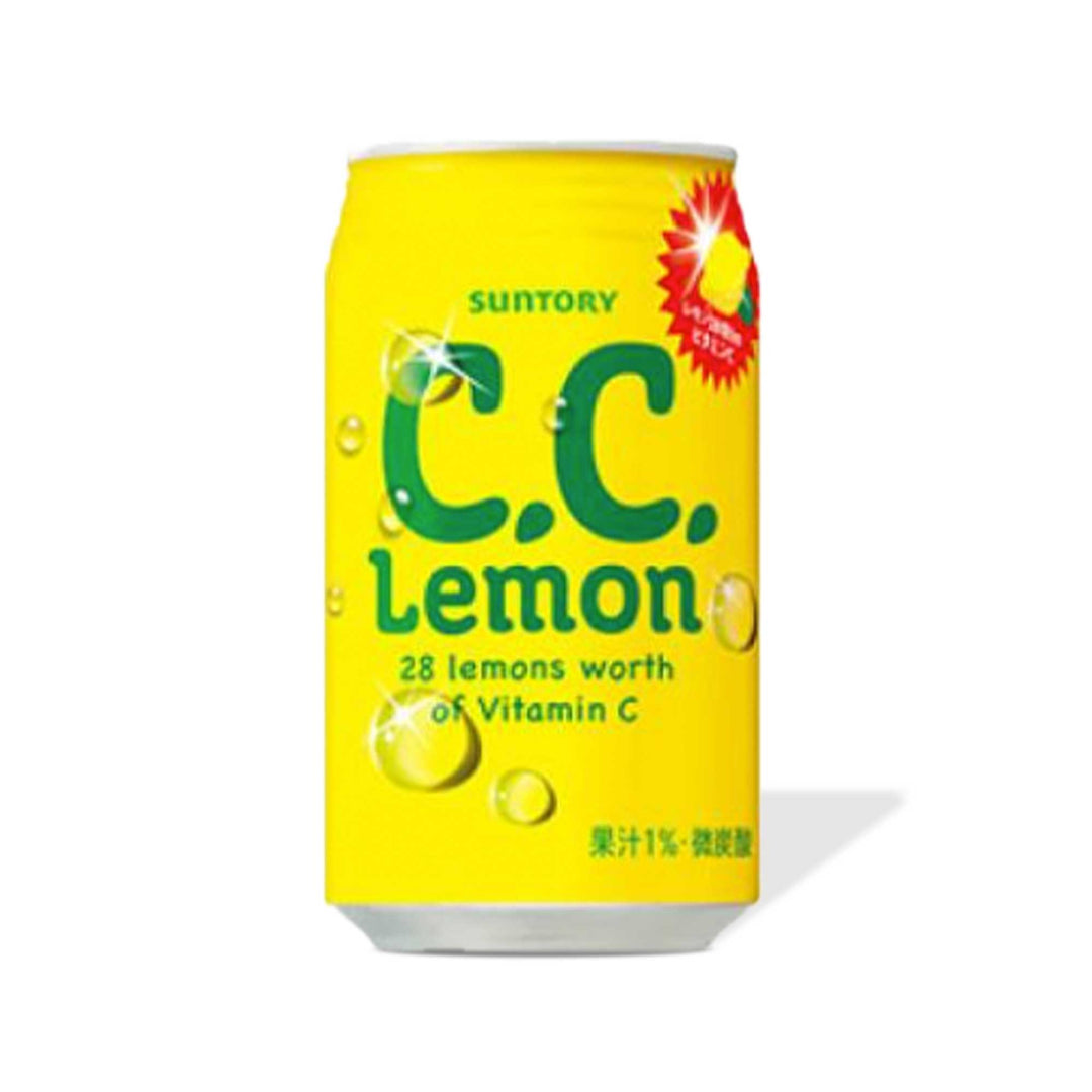 A can of Suntory C.C. Lemon Can on a white background.