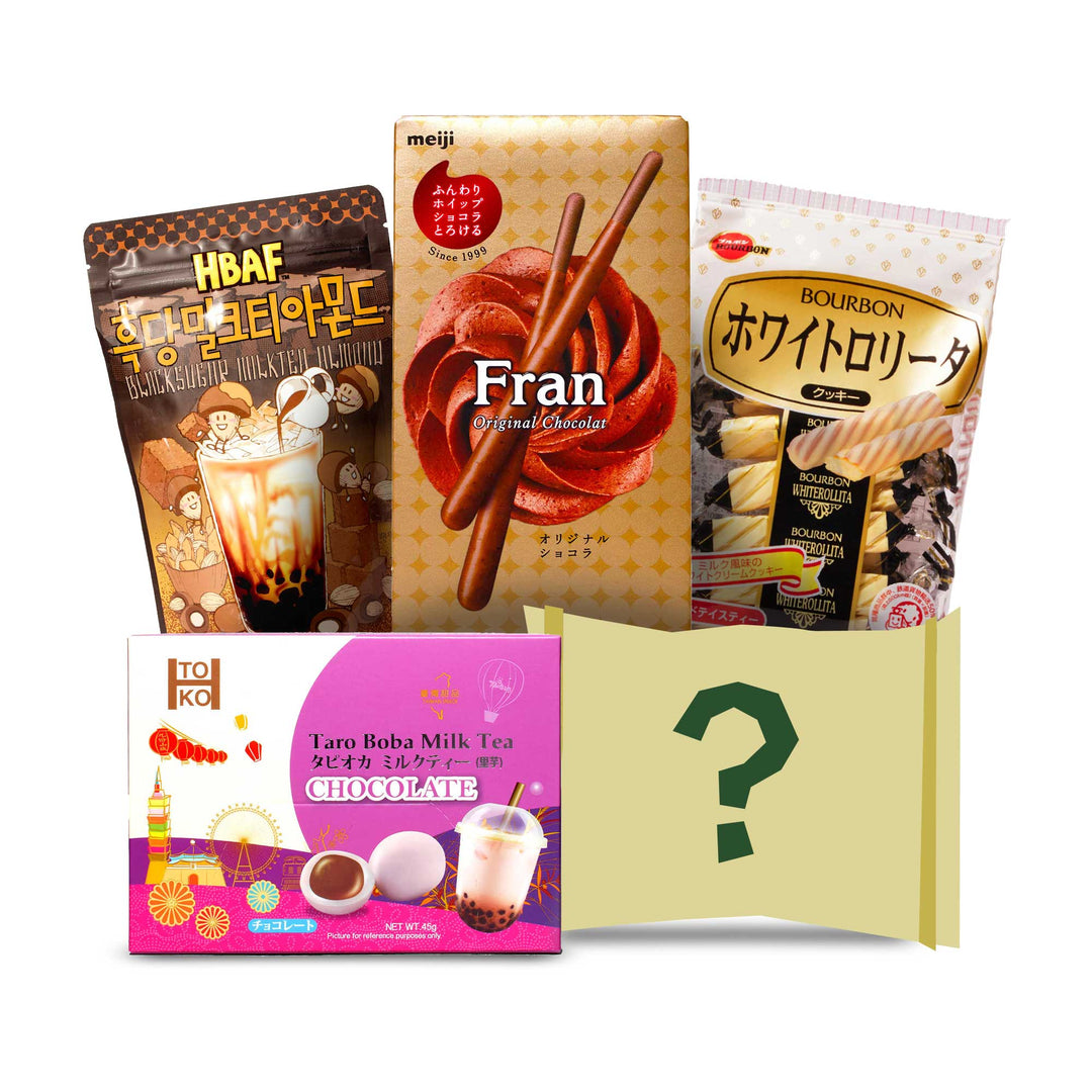 Japanese snacks with a question mark on them, Discover Candy and Sweet Treats from Asia by Bokksu Market.