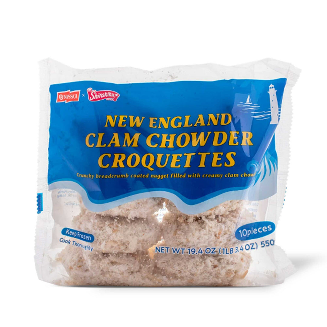 Nissui Frozen Clam Chowder Croquettes.