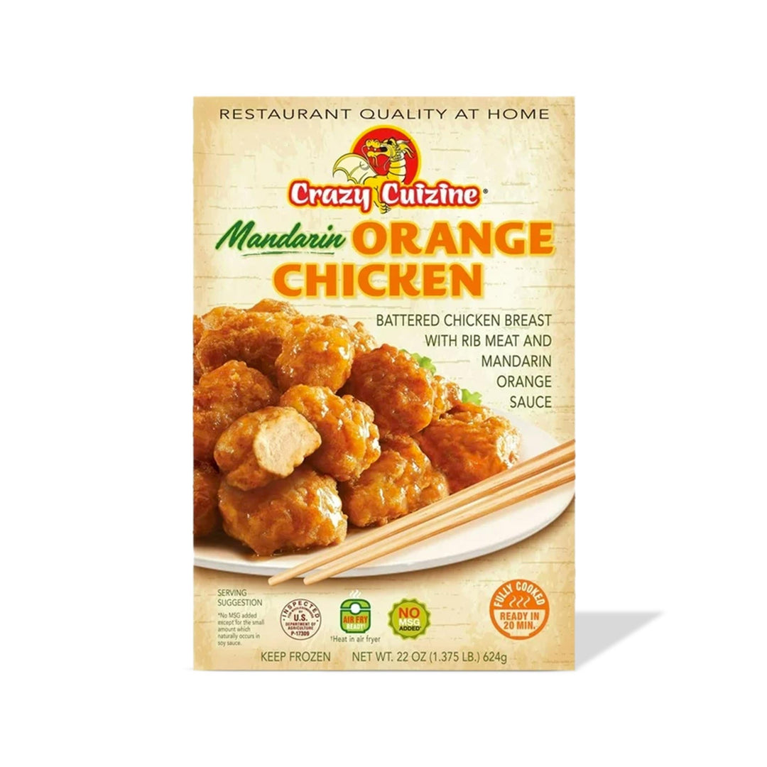 A package of Crazy Cuisine Orange Chicken, perfect for a Chinese meal