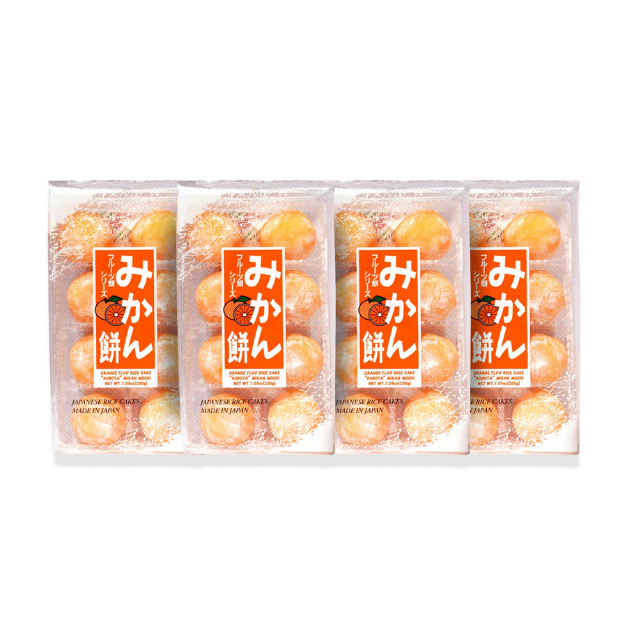 Kubota Daifuku Mochi: Mikan Orange 4 Pack