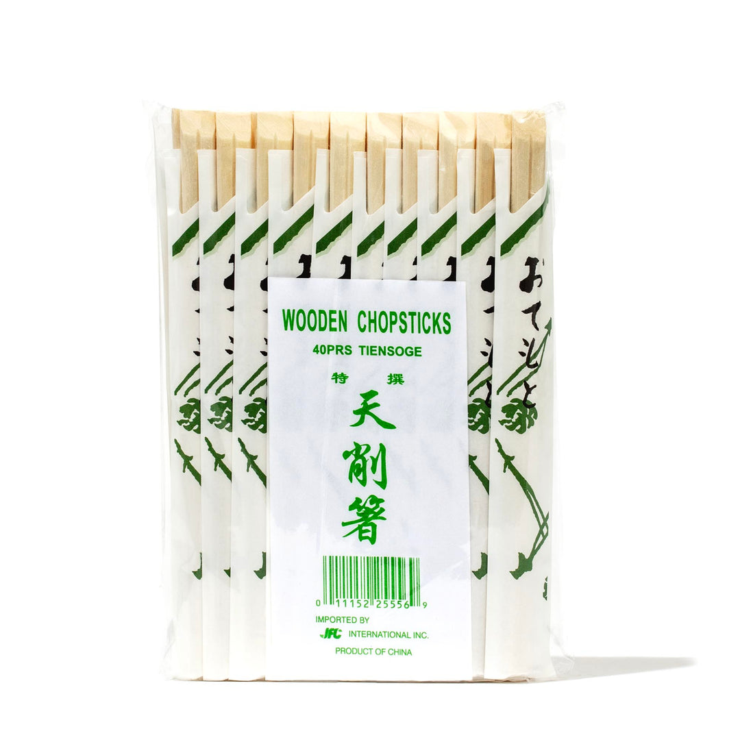 A pack of Waribashi Disposable Chopsticks (40 Pairs) on a white background, by JFC.