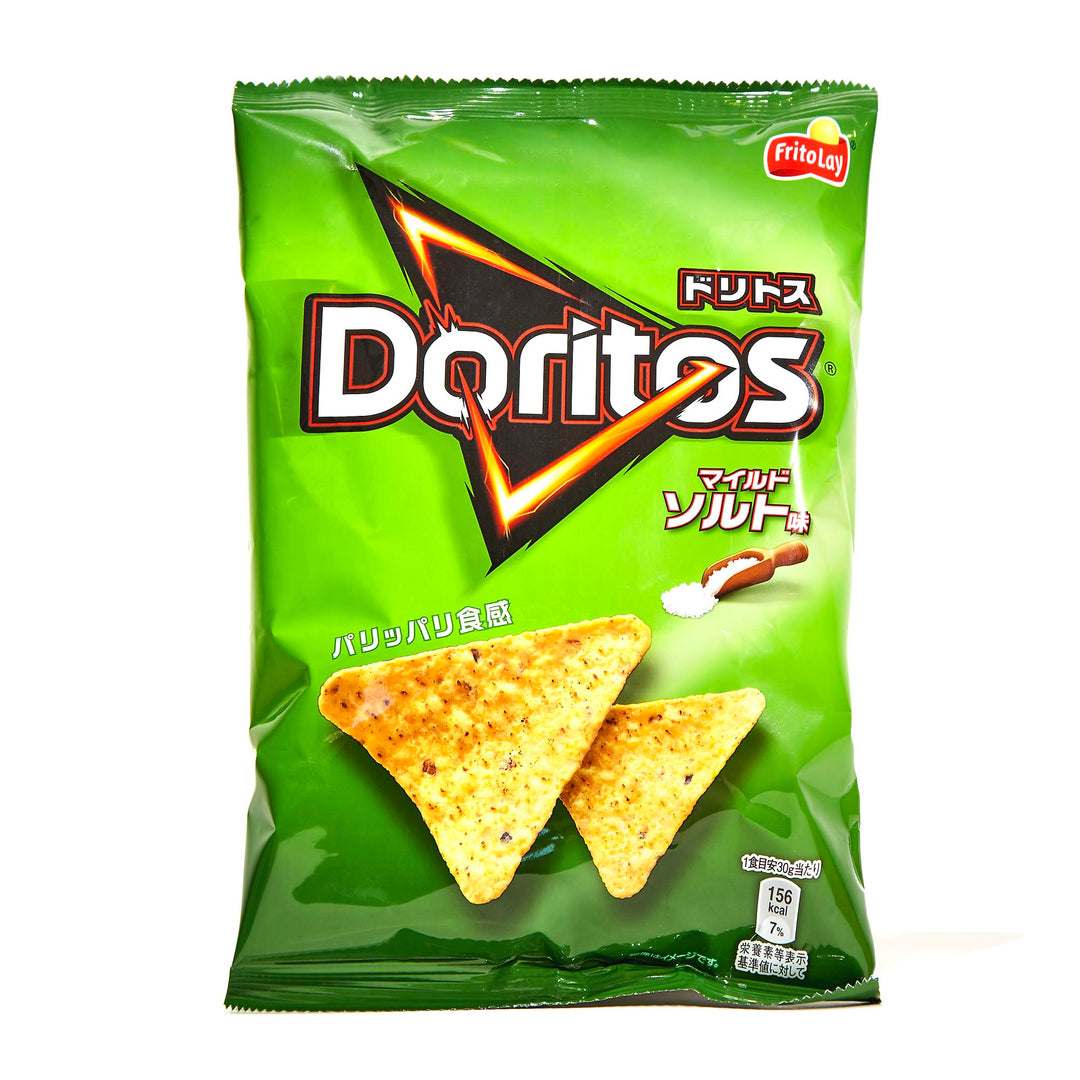 A bag of Japanese Doritos: Mild Salt on a white background.