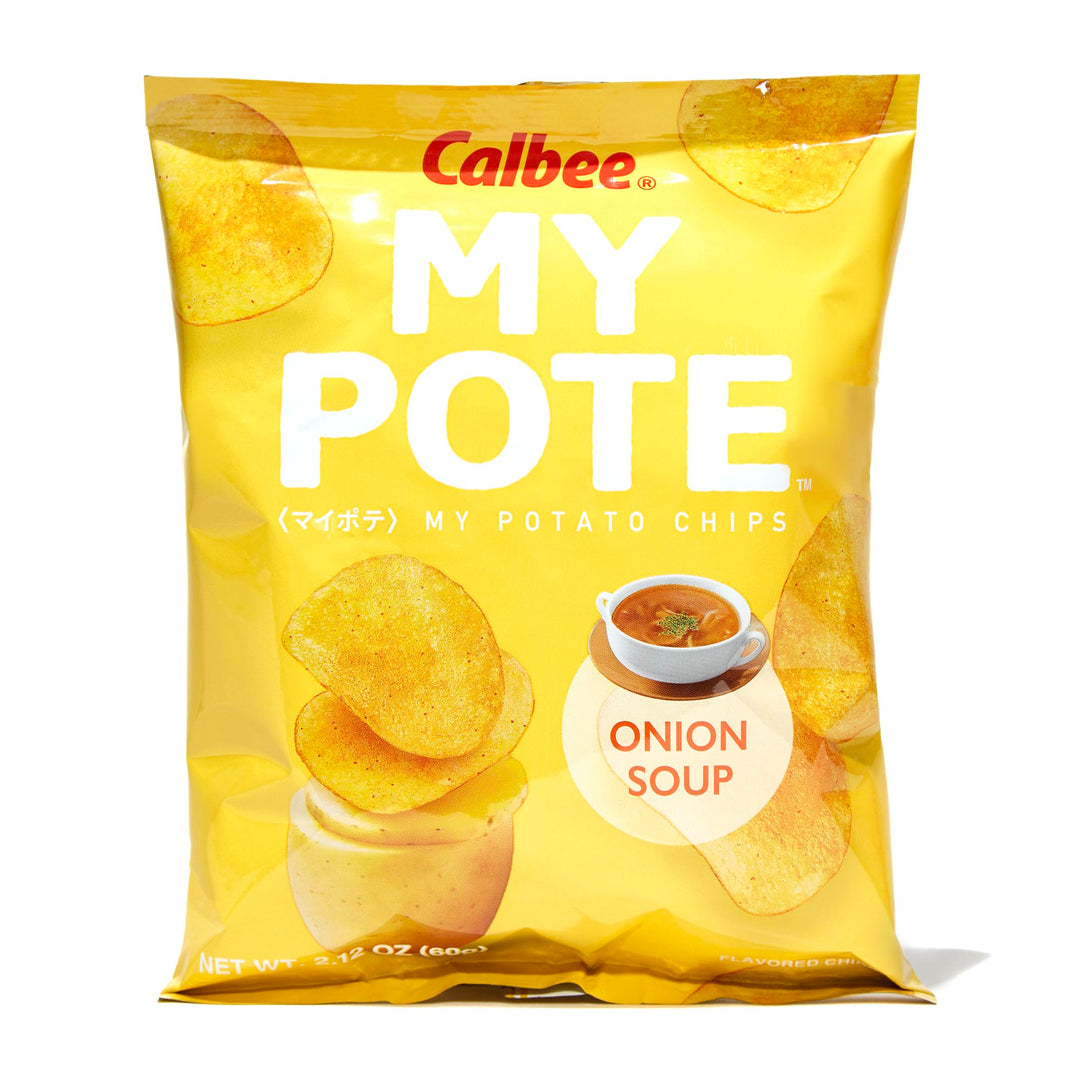 My Calbee My Pote Potato Chips with onion soup.