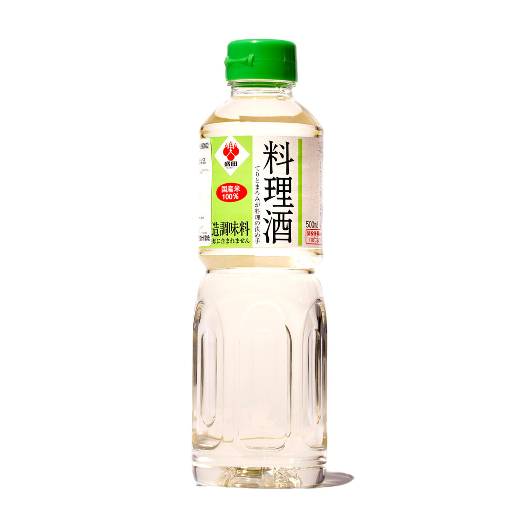 A bottle of Morita Cooking Sake on a white background.
