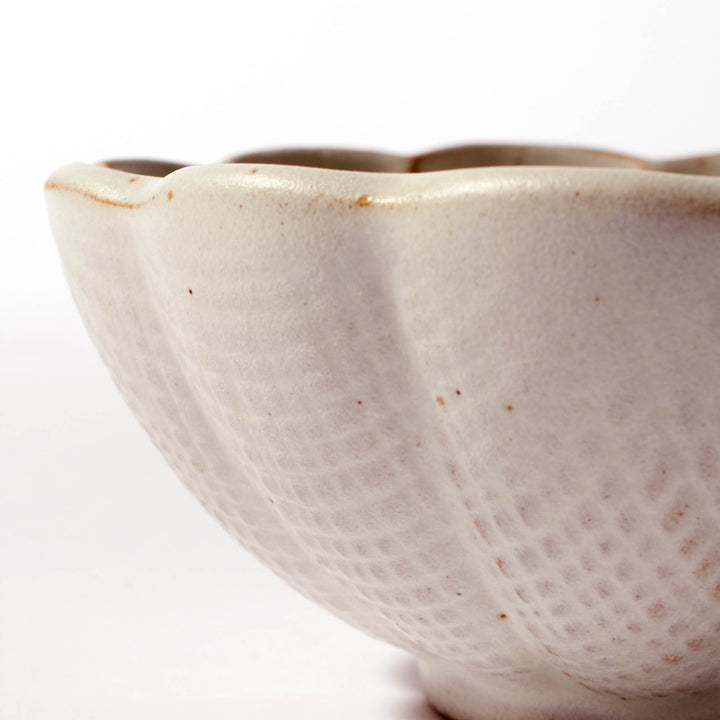 An MTC Kikka Daisy Kobiki Ivory Kobachi Bowl on a white surface.