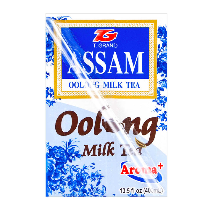 A bag of T. Grand Assam Oolong Milk Tea (6-pack).