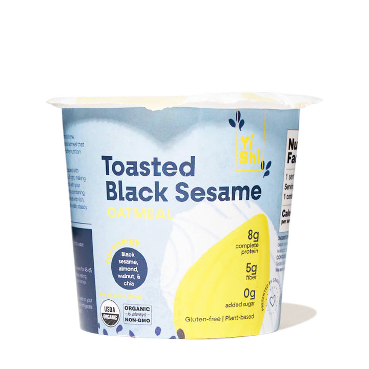 Yishi Toasted Black Sesame Oatmeal Cup.