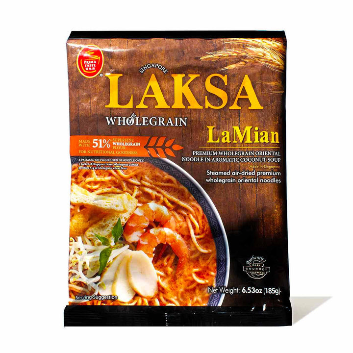 Prima Taste Singapore Noodles: Wholegrain Laksa La Mian - laman 25g.
