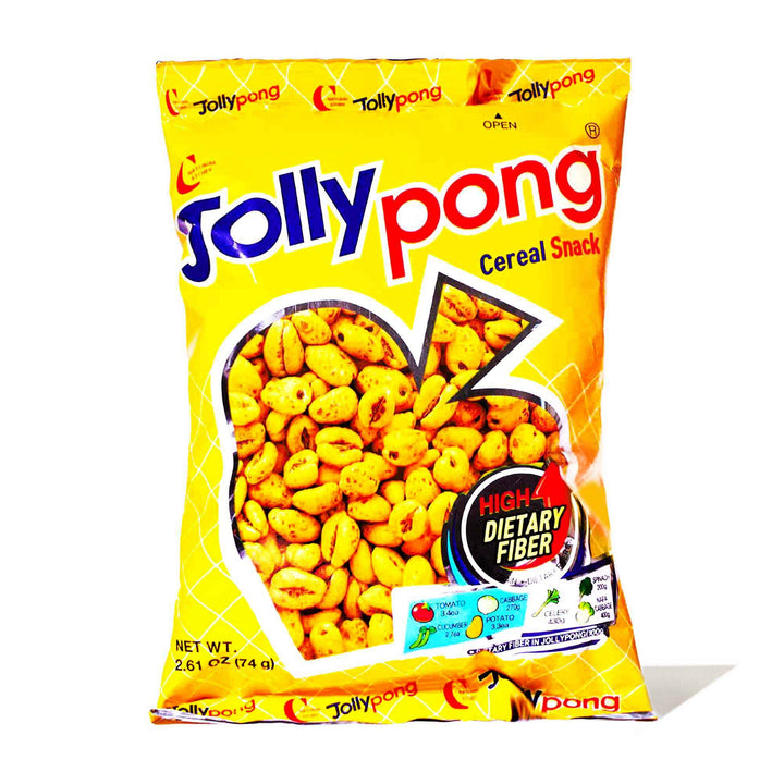 A bag of Crown Jolly Pong Cereal Snack on a white background.