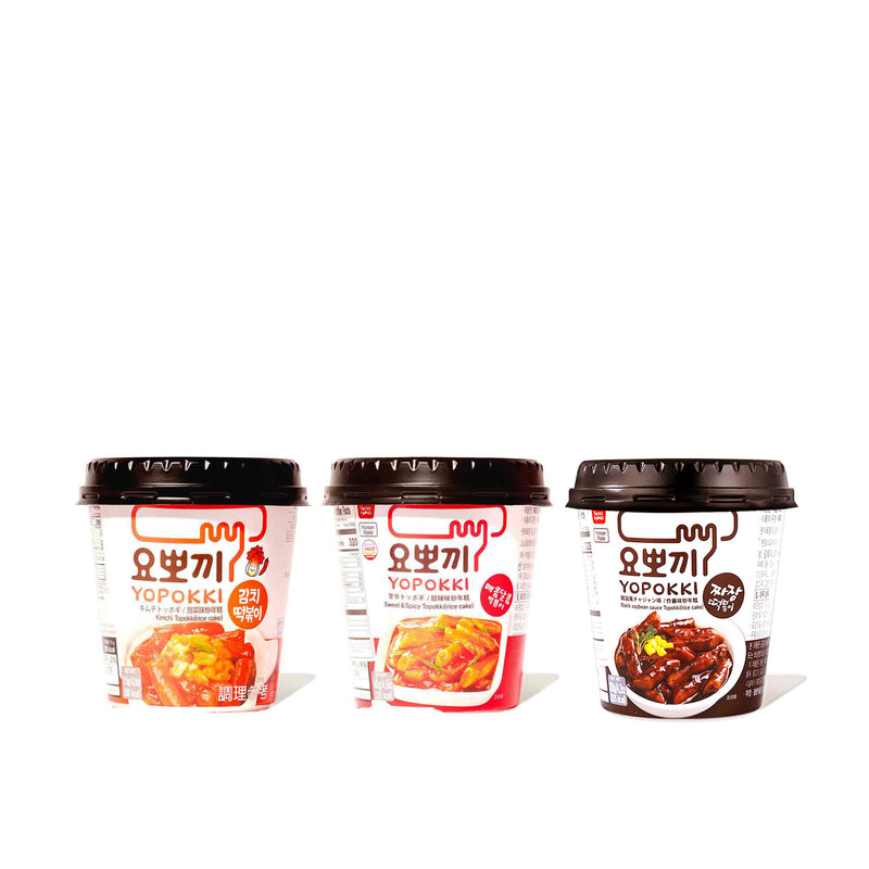 Yopokki Instant Tteokbokki Rice Cake Cup: Variety Pack (3-pack)
