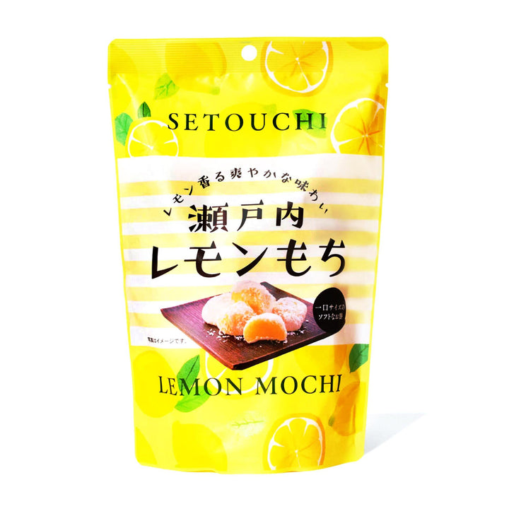 A bag of Seiki One-Bite Mochi: Lemon on a white background.