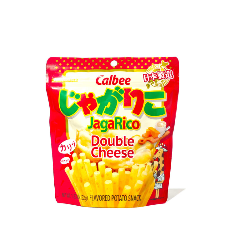 A bag of Calbee Jagarico: Double Cheese.
