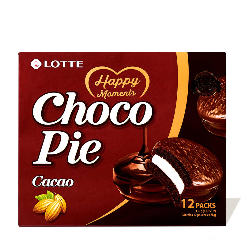 Lotte Choco Pie: Cacao Dark Chocolate (12 pieces)
