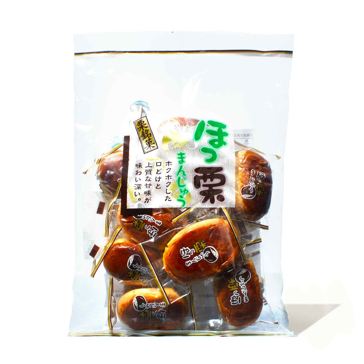 Tamakiya Chestnut Manju Rice Cakes by Tamakiya, in a bag on a white background.
