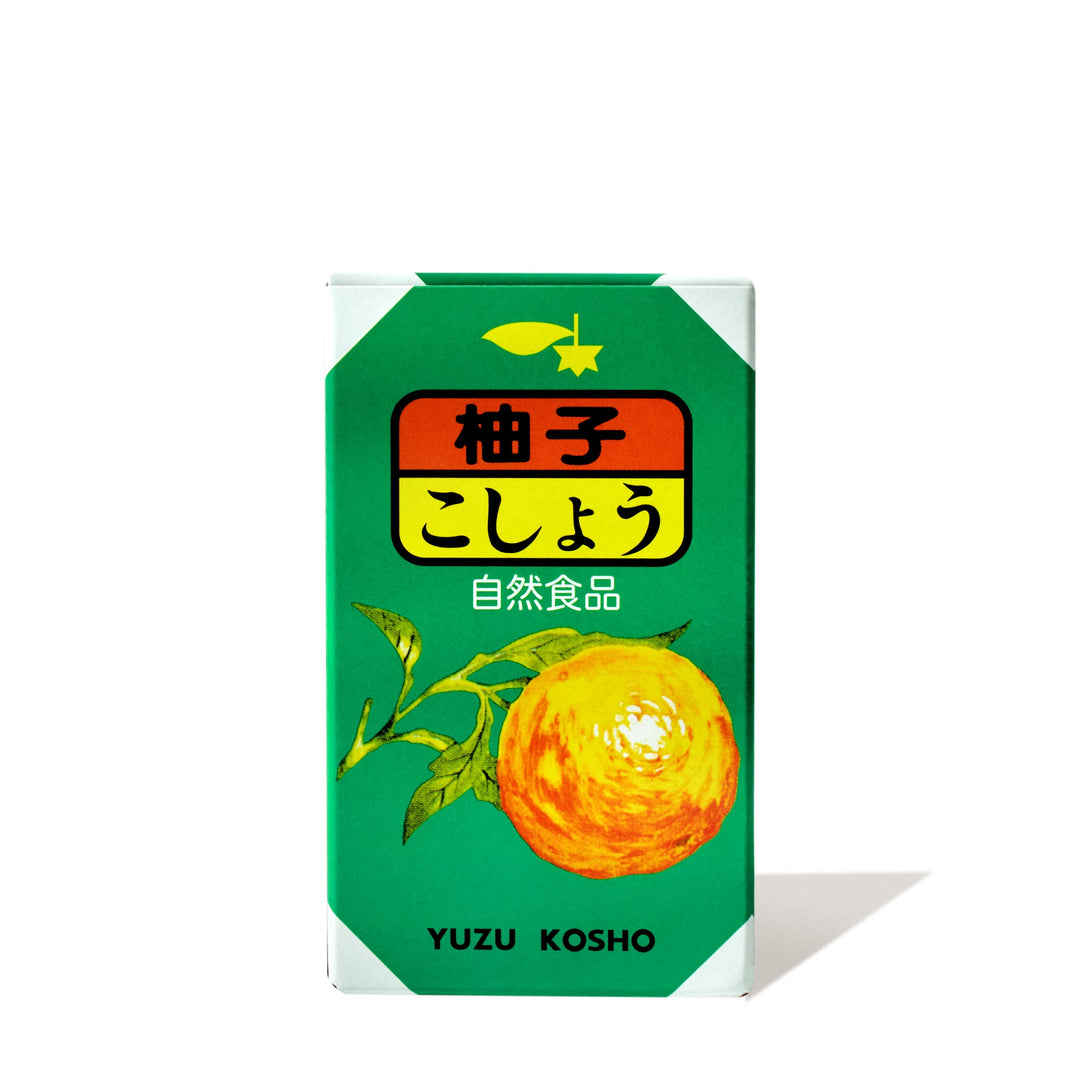 A box of Ocean Foods Yuzu Kosho Pepper: Blue Label on a white background.