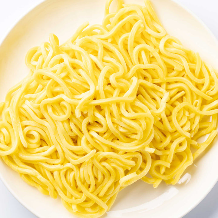 A plate of Maruchan Nama Yakisoba Noodles (3 pieces) on a white background.