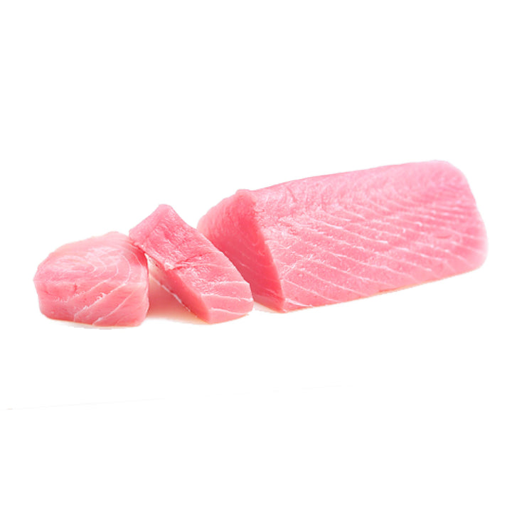 A piece of Kyokuyo Sashimi-Grade Wild Albacore Tuna Loin (1 lb) on a white background.