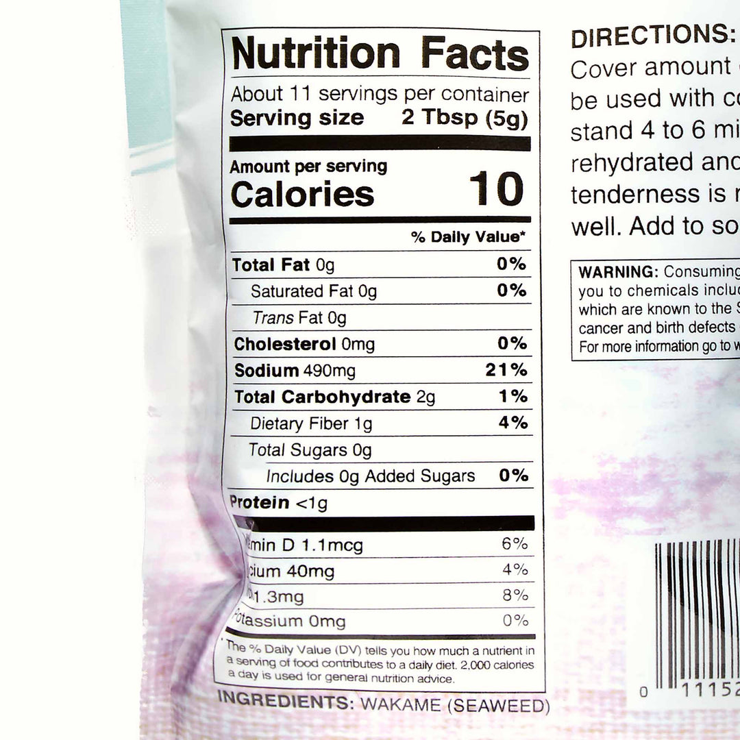 The back of a bag of Wel-Pac potato chips with nutrition facts.