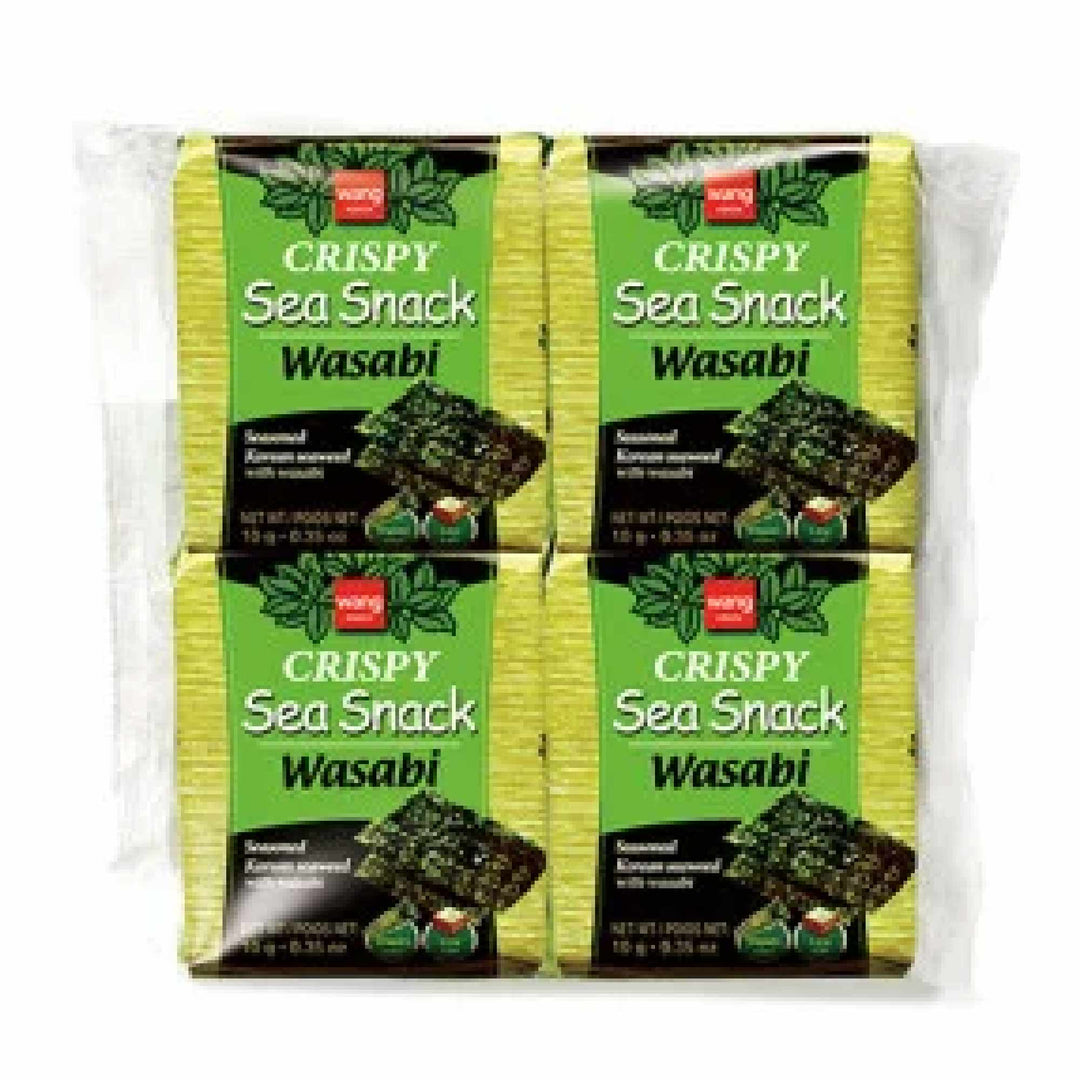 Wang Wasabi Seasoned Seaweed Snack (4-pack) - pack of 4.