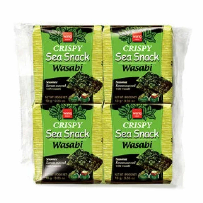 Wang Wasabi Seasoned Seaweed Snack (4-pack)